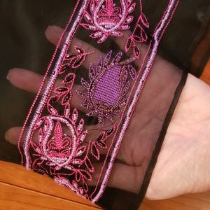 Clio Petites black, silk organdy skirt size 8P